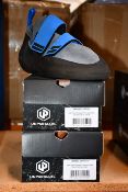Two pairs of as new Unparallel Engage VCS rock climbing shoes (UK 5.5).