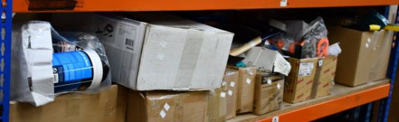 A large quantity of miscellaneous hand tools (Accessories), hardware and related to include