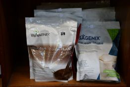 Ten Isagenix Isalean shake flavours: strawberry, chocolate and vanilla (826g a bag).