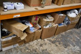 A large quantity of miscellaneous items in five boxes.