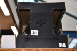 An as new Fox Racing Dropframe Pro Helmet, CE in black (S).