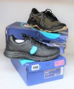 Two pairs of men's as new Asics trainers; Gel-Contend 5 SL FO (UK 8.5) and Gel-Sonoma 4 (UK 8).