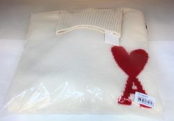 A men's as new AMI Alexandre Mattiussi Off-White Ami De Coeur Turtleneck (S).