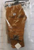 Five pairs of as new Pal Zileri trousers in Camel and Brown (Sizes 3x 32 and 2x 34).