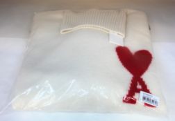 A man's as new AMI Alexandre Mattiussi Off-White Ami De Coeur Turtleneck (L).