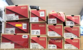 Twelve pairs of assorted Vans sneakers to include Ultrarange Exo, TNT Advanced Prot (UK 5.5) and