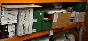 Assorted stationery/office supplies and related.