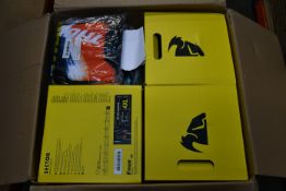 A quantity of Thor motocross helmets and motocross pants (Approximately 15 items).