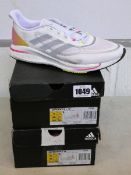 Two pairs of as new Adidas supernova woman's trainers (UK 7 and 7.5).