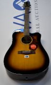 A Fender Classic Series CD-140 SCE acoustic guitar with case.