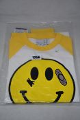 An as new Natasha Zinko x Duo Ltd Smiley Raglan T-shirt (XS - RRP £157).