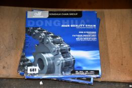 Two as new Donghua 1 x 5m high quality roller chains.