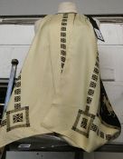 An as new Petar Petrov Catia printed silk twill sleeveless top with draped side details and light