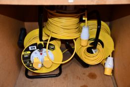 Three Masterplug site 110V cable reels 25m.