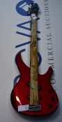 A Yamaha TRBX174 Bass Guitar in Red Metallic (Some scratches on item, needs a clean).