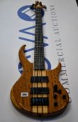 A pre-owned Harley Benton 5-string bass guitar (Model: BZ-5000 NT).