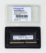 Four Integral 8GB 2400MHz DDR4 Laptop RAM modules. (PC4-19200 Non-ECC SODIMM) (possibly pre-
