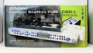 A boxed as new PreSonus Central Station Plus Studio Control Center with CR1 Remote Control (EU