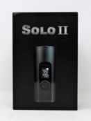 A boxed as new Arizer Solo 2 Portable Vaporizer in Carbon Black (Box opened, some damage to box) (