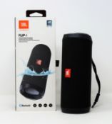 A pre-owned JBL Flip 4 portable Bluetooth Speaker in Black (boxed, no cables or accessories