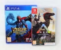 Two as new Monkey King: Hero Is Back PlayStation 4 game disks (packaging sealed) and four as new