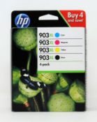 Four boxed as new HP 3HZ51AE 903XL Ink Cartridge Multipacks (Use by: NOV 2022) (Boxes sealed).