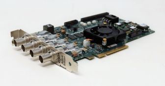 A pre-owned FireBird CoaXPress Frame Grabber (4xCXP12-3PE8) with PCIe interface