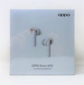A boxed as new pair of OPPO Enco W51 True Wireless Headphones in Floral White (Box sealed).