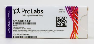 Ten Boxed as new ProLabs SFP-1GSXLC-T-C Moxa compatible transceivers (PN: 46052).