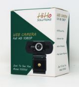 Ten boxed as new HiHo 1000W HD Webcams.