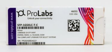 Five Boxed as new ProLabs SFP-1GSXLC-T-C Moxa compatible transceivers (PN: 46055)