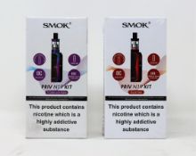 OVER 18s ONLY - Four Boxed as new Smok Priv N19 elecronic cigarette kits. (2x black/red) (2x 7-