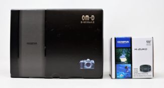 A boxed as new Olympus OM-D E-M5 Mark III Micro Four Thirds Camera and M.Zuiko Digital ED 14-42mm