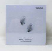 A boxed as new pair of OPPO Enco W11 True Wireless Headphones in White (Box sealed).