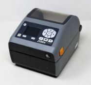 A pre-owned Zebra ZD620 Direct Thermal Wi-Fi/Bluetooth/USB/Serial/Ethernet Desktop Printer with