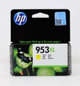 Fifty boxed as new HP F6U18AE 953XL High Yield Yellow Ink Cartridges (Boxes sealed) (Use by Jan