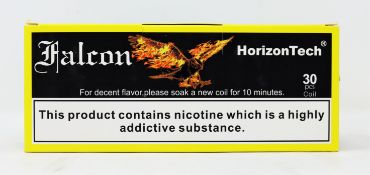 Twenty packs of three HorizonTech Falcon M-Dual 0.38ohm Dual Mesh Coils (Over 18's only).
