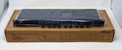 A boxed as new Adastra MM3260 Rackmount 1U Mixer-Amp with USB/FM/BT - 2 x 60W (Box opened).