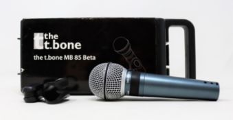 Two as new Thomann t.bone MB85 Beta microphones in carry cases.
