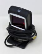 A pre-owned Honeywell Genesis 7580G-2 1D 2D USB Presentation Barcode Scanner.