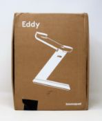 A boxed as new Bouncepad Eddy Dark Tablet Security Enclosure Stand (Box opened, some damage to