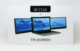 A boxed as new OFIYAA P2 Tri Screen Portable Laptop Display Extender (Box sealed).