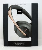A boxed as new pair of Bose Noise Cancelling Headphones 700 in Eclipse with Charging Case in