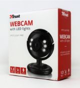 Six boxed as new Trust Spotlight Pro Web Cams (Some damage to boxes).