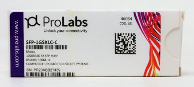 Five Boxed as new ProLabs SFP-1GSXLC-C Moxa compatible transceivers (PN: 46054)