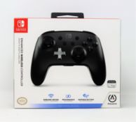 Three boxed as new PowerA Enhanced Wireless Controllers for Nintendo Switch in Black (Boxes