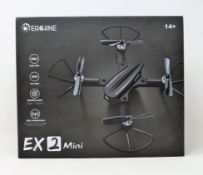 A boxed as new Eachine EX2 Mini Quadcopter Drone (UK plug adaptor required) (Damage to box).