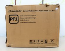 A boxed as new PowerWalker VFI 3000 CG PF1 UPS (Box opened, damage to box).