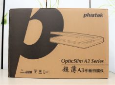 A boxed as new Plustek Optislim A3 flatbed scanner for Windows and MacOS.