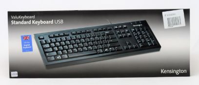 Five boxed as new Kensington ValuKeyboard Standard USB Keyboards in Black (105 Key English